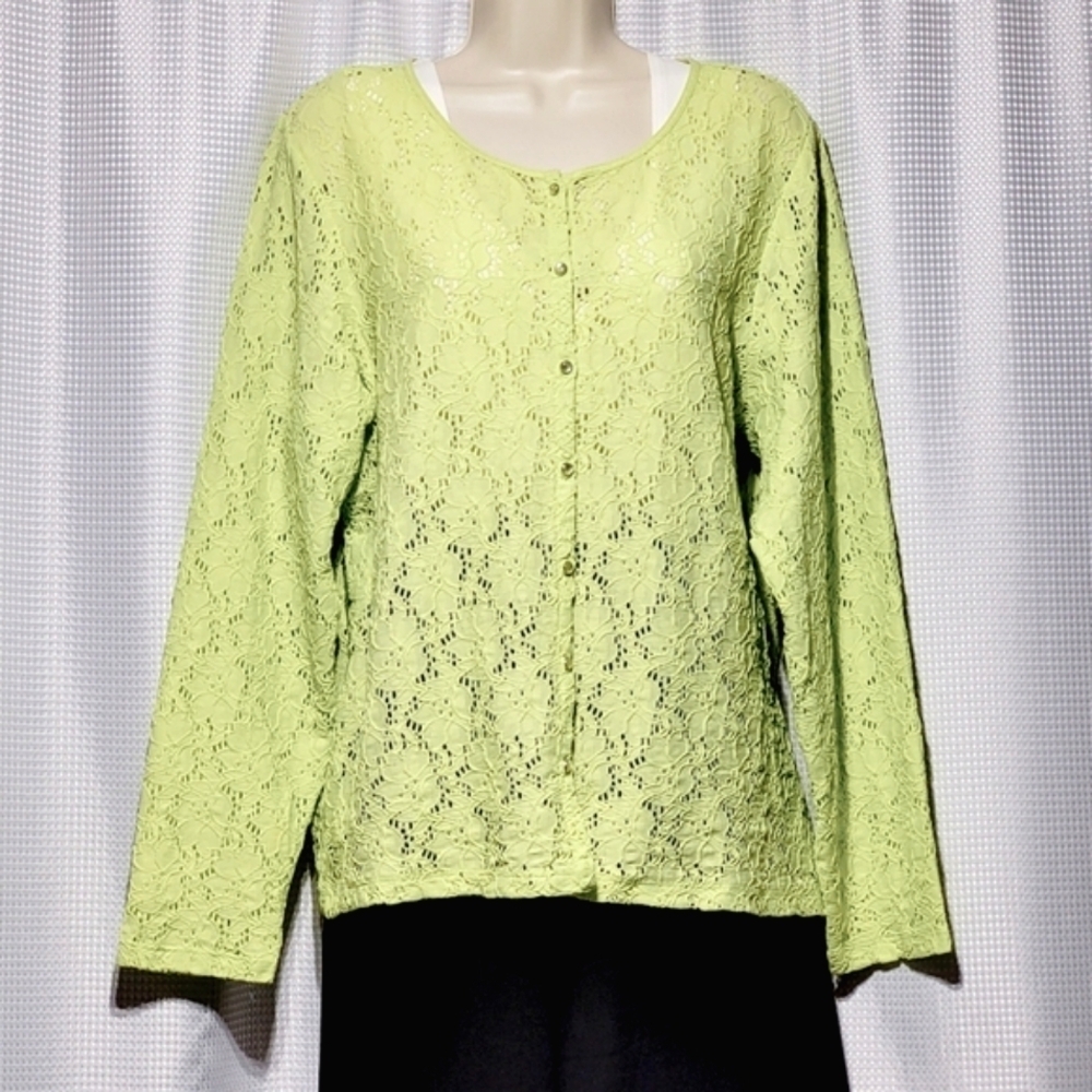 Modern Soul Lacey Light Green Jacket with Stretch (L)